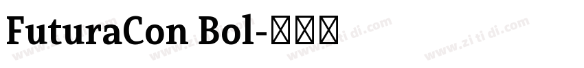 FuturaCon Bol字体转换